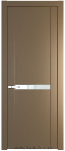Дверь Profil Doors 1.4P цвет Перламутровый Золото стекло Lacobel Белый Лак