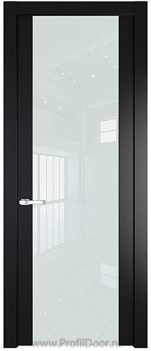 Дверь Profil Doors 1.7P цвет Блэк стекло Lacobel Белый Лак