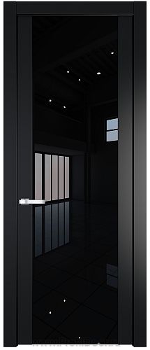 Дверь Profil Doors 1.7P цвет Блэк стекло Lacobel Черный Лак