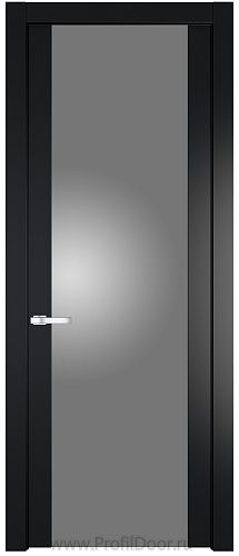 Дверь Profil Doors 1.7P цвет Блэк стекло Lacobel Серебрянный Лак