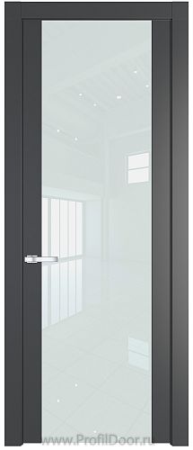 Дверь Profil Doors 1.7P цвет Графит стекло Lacobel Белый Лак