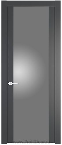 Дверь Profil Doors 1.7P цвет Графит стекло Lacobel Серебрянный Лак
