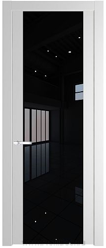 Дверь Profil Doors 1.7P цвет Крем Вайт стекло Lacobel Черный Лак