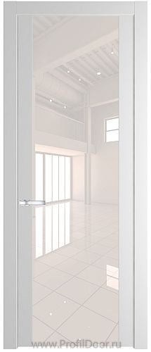 Дверь Profil Doors 1.7P цвет Крем Вайт стекло Lacobel Перламутровый Лак