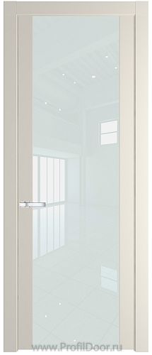 Дверь Profil Doors 1.7P цвет Кремовая Магнолия стекло Lacobel Белый Лак