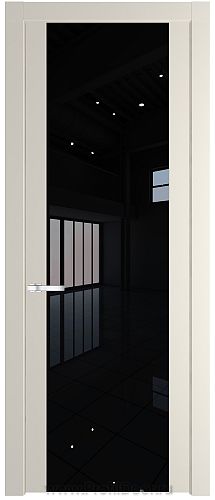 Дверь Profil Doors 1.7P цвет Кремовая Магнолия стекло Lacobel Черный Лак