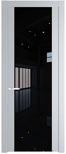 Дверь Profil Doors 1.7P цвет Лайт Грей стекло Lacobel Черный Лак