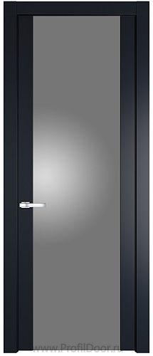 Дверь Profil Doors 1.7P цвет Нэви Блу стекло Lacobel Серебрянный Лак