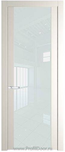 Дверь Profil Doors 1.7P цвет Перламутровый Белый стекло Lacobel Белый Лак