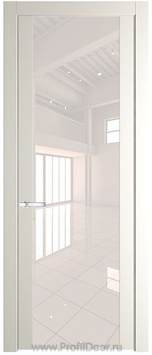 Дверь Profil Doors 1.7P цвет Перламутровый Белый стекло Lacobel Перламутровый Лак
