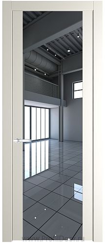 Дверь Profil Doors 1.7P цвет Перламутровый Белый стекло Зеркало