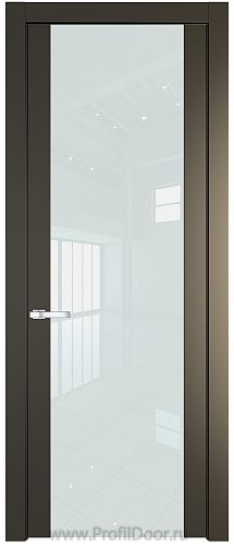 Дверь Profil Doors 1.7P цвет Перламутровый Бронза стекло Lacobel Белый Лак