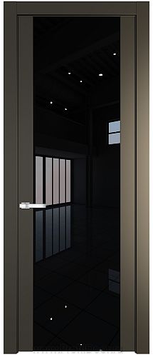 Дверь Profil Doors 1.7P цвет Перламутровый Бронза стекло Lacobel Черный Лак
