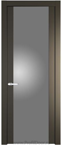 Дверь Profil Doors 1.7P цвет Перламутровый Бронза стекло Lacobel Серебрянный Лак