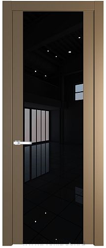 Дверь Profil Doors 1.7P цвет Перламутровый Золото стекло Lacobel Черный Лак