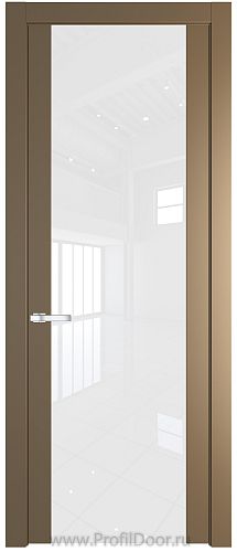 Дверь Profil Doors 1.7P цвет Перламутровый Золото стекло Lacobel лак Классик