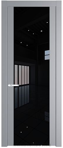 Дверь Profil Doors 1.7P цвет Смоки стекло Lacobel Черный Лак