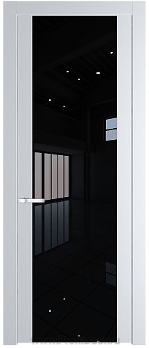 Дверь Profil Doors 1.7P цвет Вайт стекло Lacobel Черный Лак