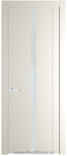 Дверь Profil Doors 1.8P цвет Перламутровый Белый стекло Lacobel Белый Лак