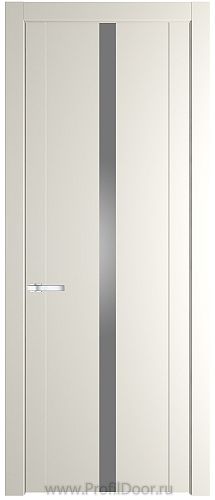 Дверь Profil Doors 1.8P цвет Перламутровый Белый стекло Lacobel Серебрянный Лак