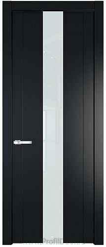 Дверь Profil Doors 1.9P цвет Блэк стекло Lacobel Белый Лак