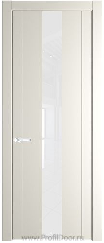 Дверь Profil Doors 1.9P цвет Перламутровый Белый стекло Lacobel лак Классик