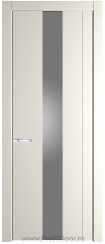 Дверь Profil Doors 1.9P цвет Перламутровый Белый стекло Lacobel Серебрянный Лак