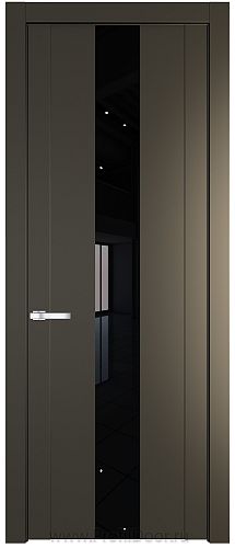Дверь Profil Doors 1.9P цвет Перламутровый Бронза стекло Lacobel Черный Лак