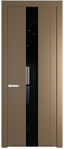 Дверь Profil Doors 1.9P цвет Перламутровый Золото стекло Lacobel Черный Лак