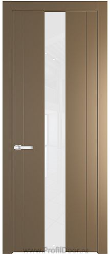 Дверь Profil Doors 1.9P цвет Перламутровый Золото стекло Lacobel лак Классик