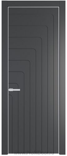 Дверь Profil Doors 10PA цвет Графит (Pantone 425С) цвет профиля Белый матовый RAL9003