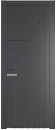 Дверь Profil Doors 10PA цвет Графит (Pantone 425С) цвет профиля Никель матовый