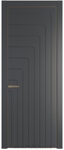 Дверь Profil Doors 10PA цвет Графит (Pantone 425С) цвет профиля Шампань