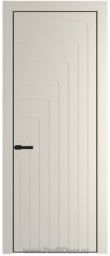Дверь Profil Doors 10PA цвет Кремовая Магнолия (RAL 120-04) цвет профиля Черный матовый RAL9005