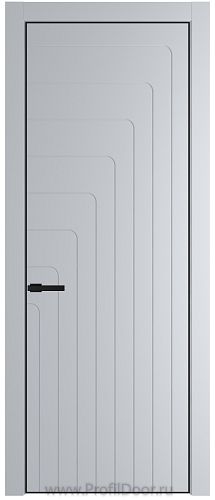 Дверь Profil Doors 10PA цвет Лайт Грей (RAL 870-01) цвет профиля Черный матовый RAL9005
