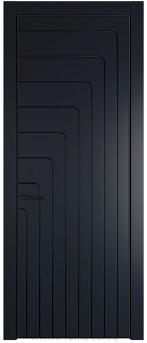 Дверь Profil Doors 10PA цвет Нэви Блу (RAL 7016) цвет профиля Черный матовый RAL9005