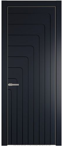 Дверь Profil Doors 10PA цвет Нэви Блу (RAL 7016) цвет профиля Никель матовый