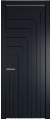 Дверь Profil Doors 10PA цвет Нэви Блу (RAL 7016) цвет профиля Шампань