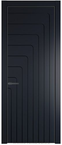 Дверь Profil Doors 10PA цвет Нэви Блу (RAL 7016) цвет профиля Серая ночь
