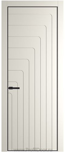 Дверь Profil Doors 10PA цвет Перламутр белый цвет профиля Черный матовый RAL9005