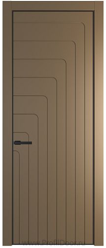 Дверь Profil Doors 10PA цвет Перламутр золото цвет профиля Черный матовый RAL9005
