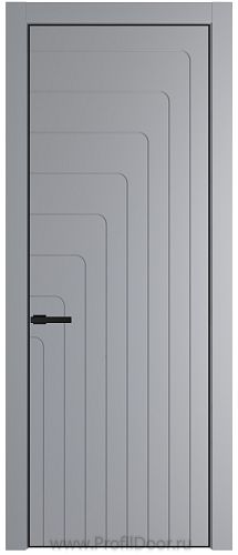 Дверь Profil Doors 10PA цвет Смоки (RAL 870-02) цвет профиля Черный матовый RAL9005