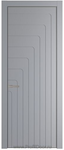 Дверь Profil Doors 10PA цвет Смоки (RAL 870-02) цвет профиля Никель матовый