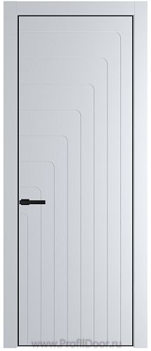 Дверь Profil Doors 10PA цвет Вайт (RAL 110 96 02) цвет профиля Черный матовый RAL9005