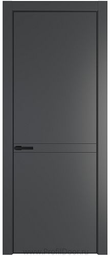 Дверь Profil Doors 11PA цвет Графит (Pantone 425С) цвет профиля Черный матовый RAL9005