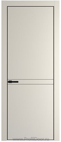 Дверь Profil Doors 11PA цвет Кремовая Магнолия (RAL 120-04) цвет профиля Черный матовый RAL9005