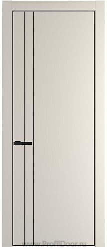 Дверь Profil Doors 12PA цвет Кремовая Магнолия (RAL 120-04) цвет профиля Черный матовый RAL9005