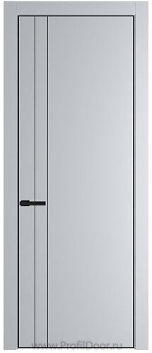 Дверь Profil Doors 12PA цвет Лайт Грей (RAL 870-01) цвет профиля Черный матовый RAL9005