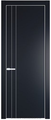 Дверь Profil Doors 12PA цвет Нэви Блу (RAL 7016) цвет профиля Белый матовый RAL9003