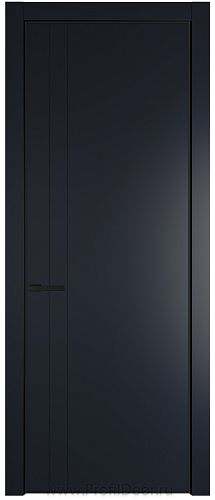 Дверь Profil Doors 12PA цвет Нэви Блу (RAL 7016) цвет профиля Черный матовый RAL9005